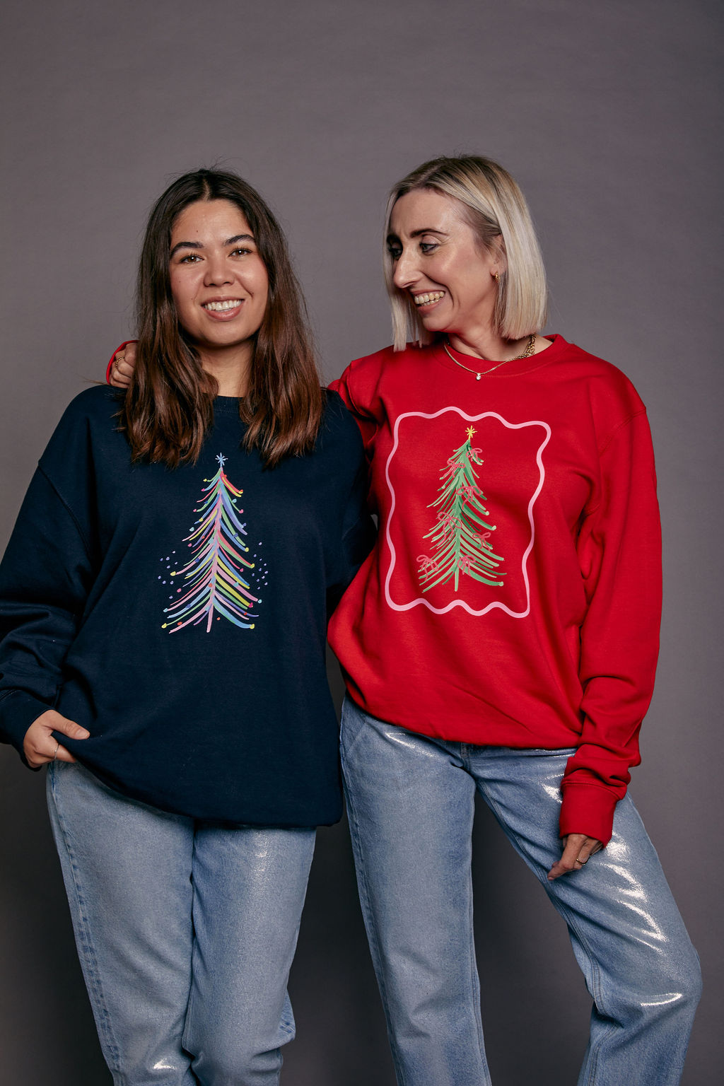 Christmas Tree Bow Christmas Jumper