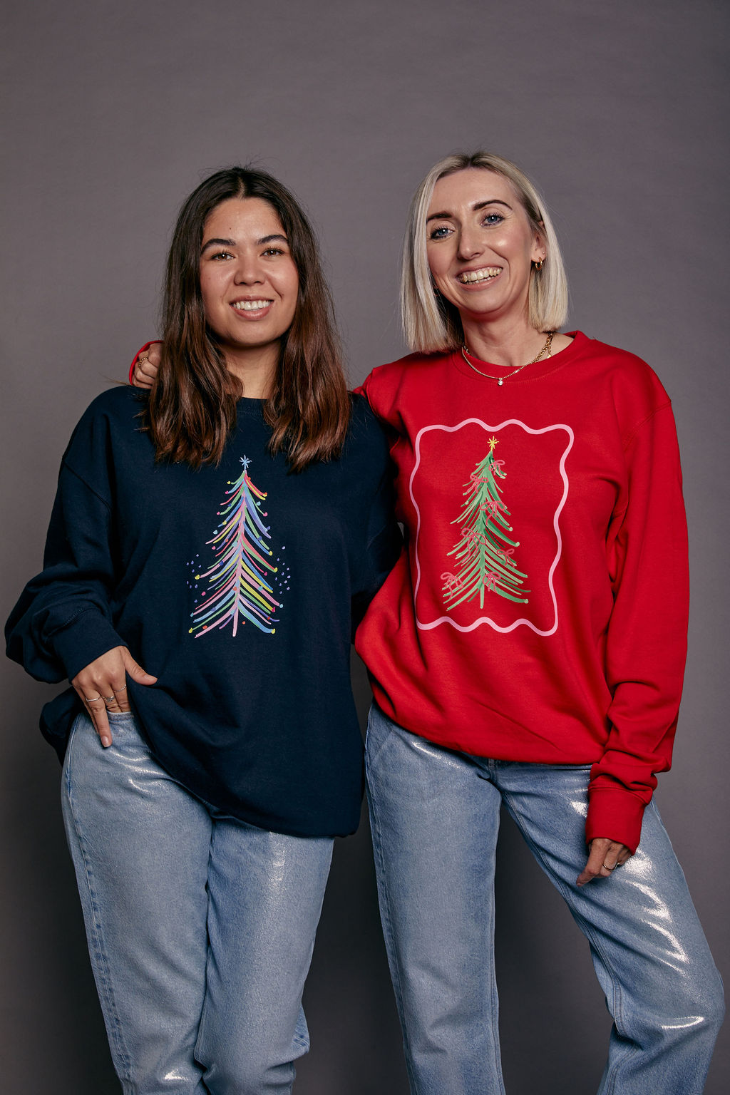 Christmas Tree Bow Christmas Jumper