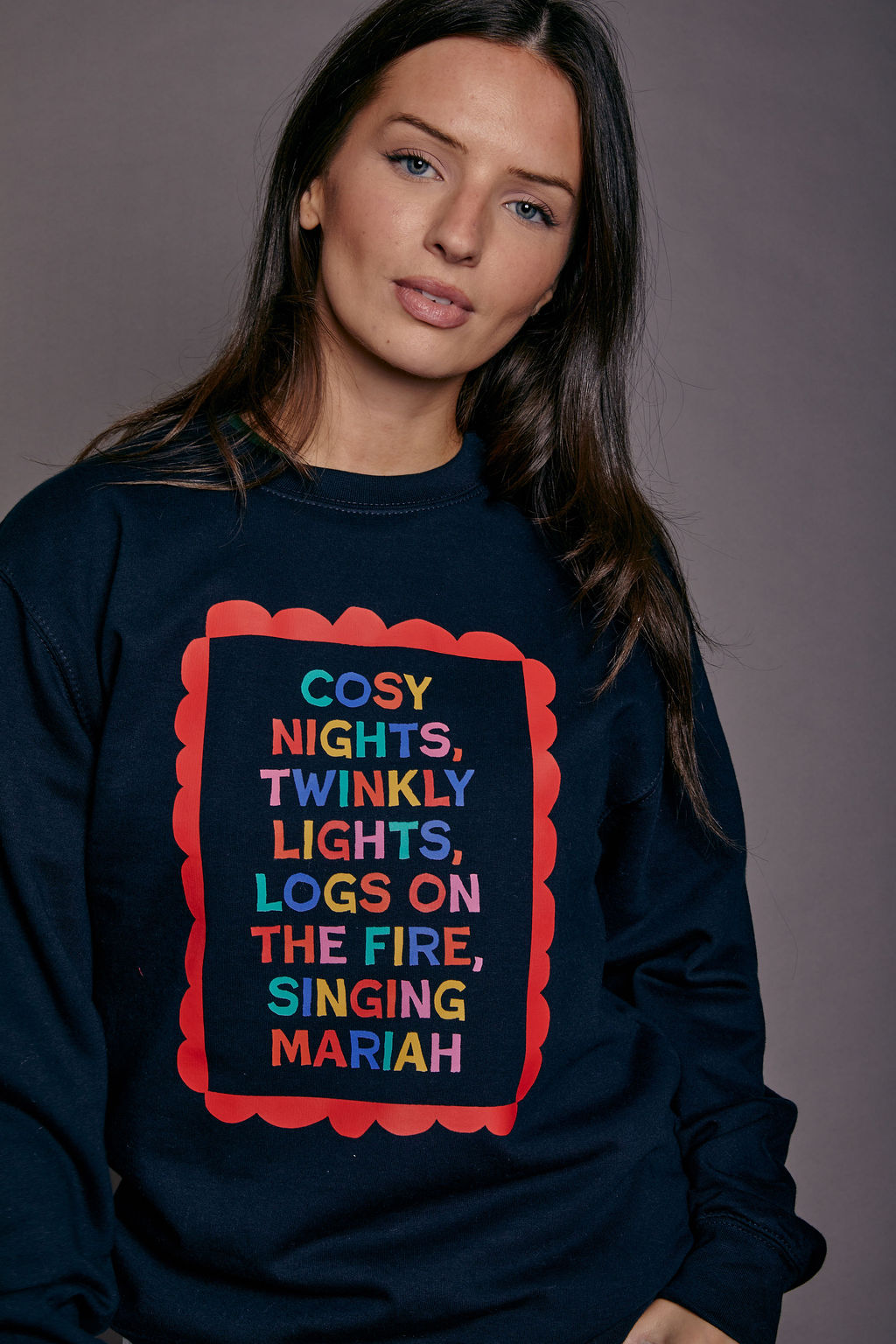 Cosy Nights Slogan Christmas Jumper
