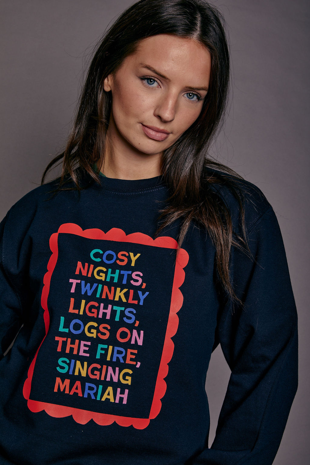 Cosy Nights Slogan Christmas Jumper