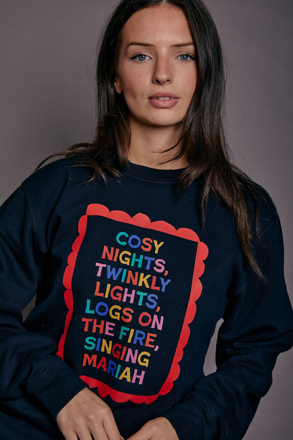 Cosy Nights Slogan Christmas Jumper