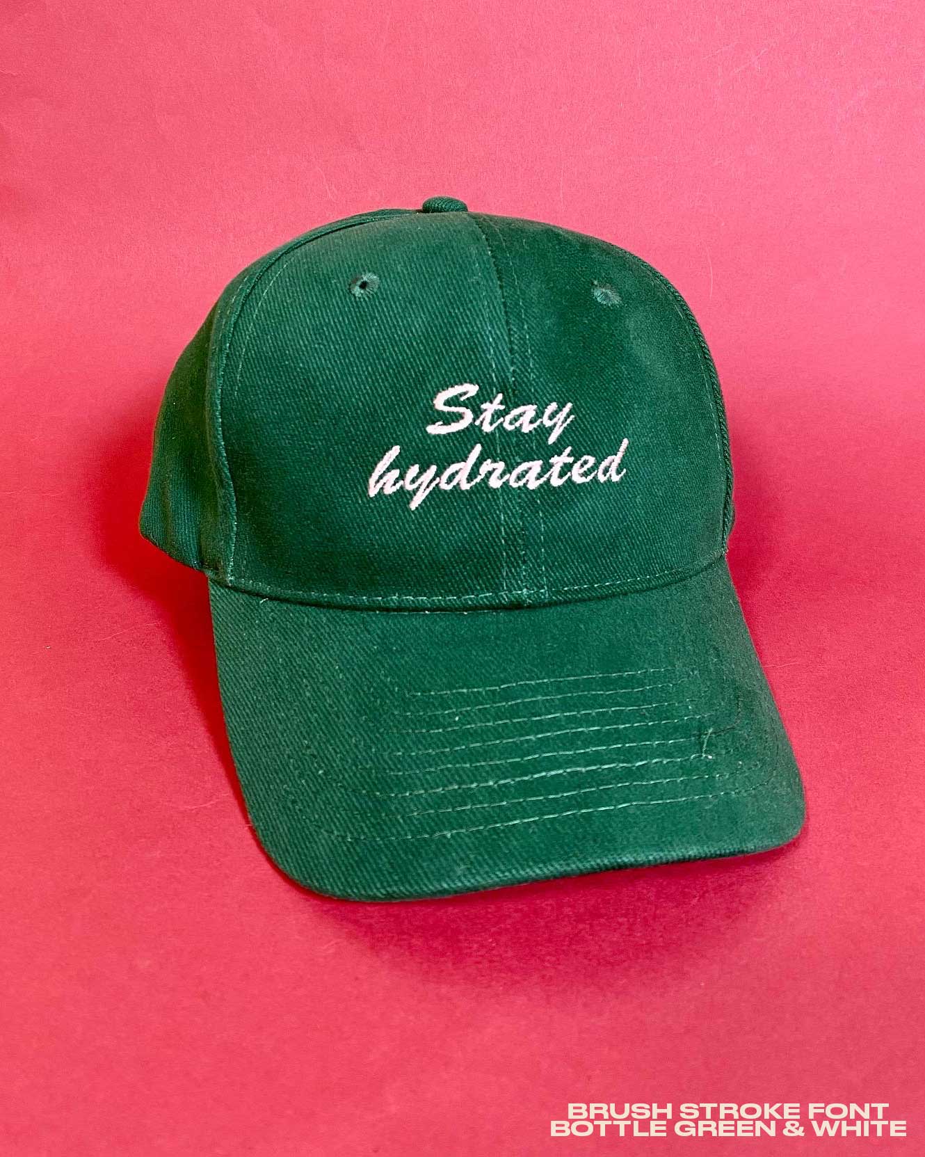 Embroidered Unisex Personalised Slogan Cap
