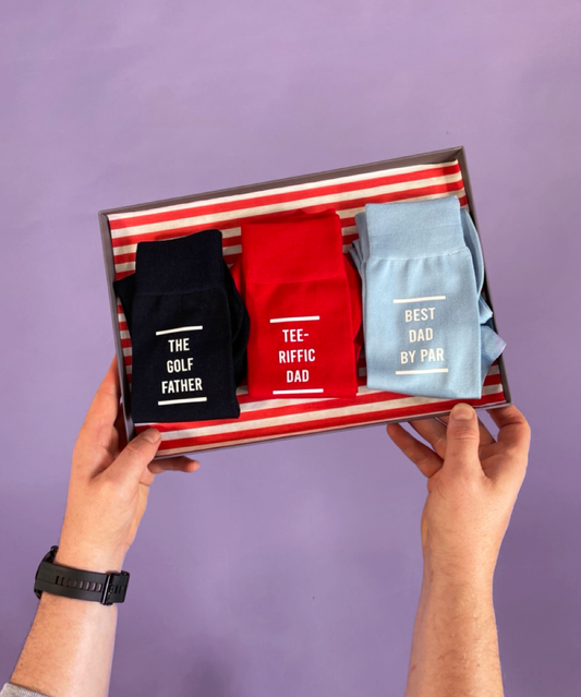 Personalised Golf Slogan Sock Gift Set