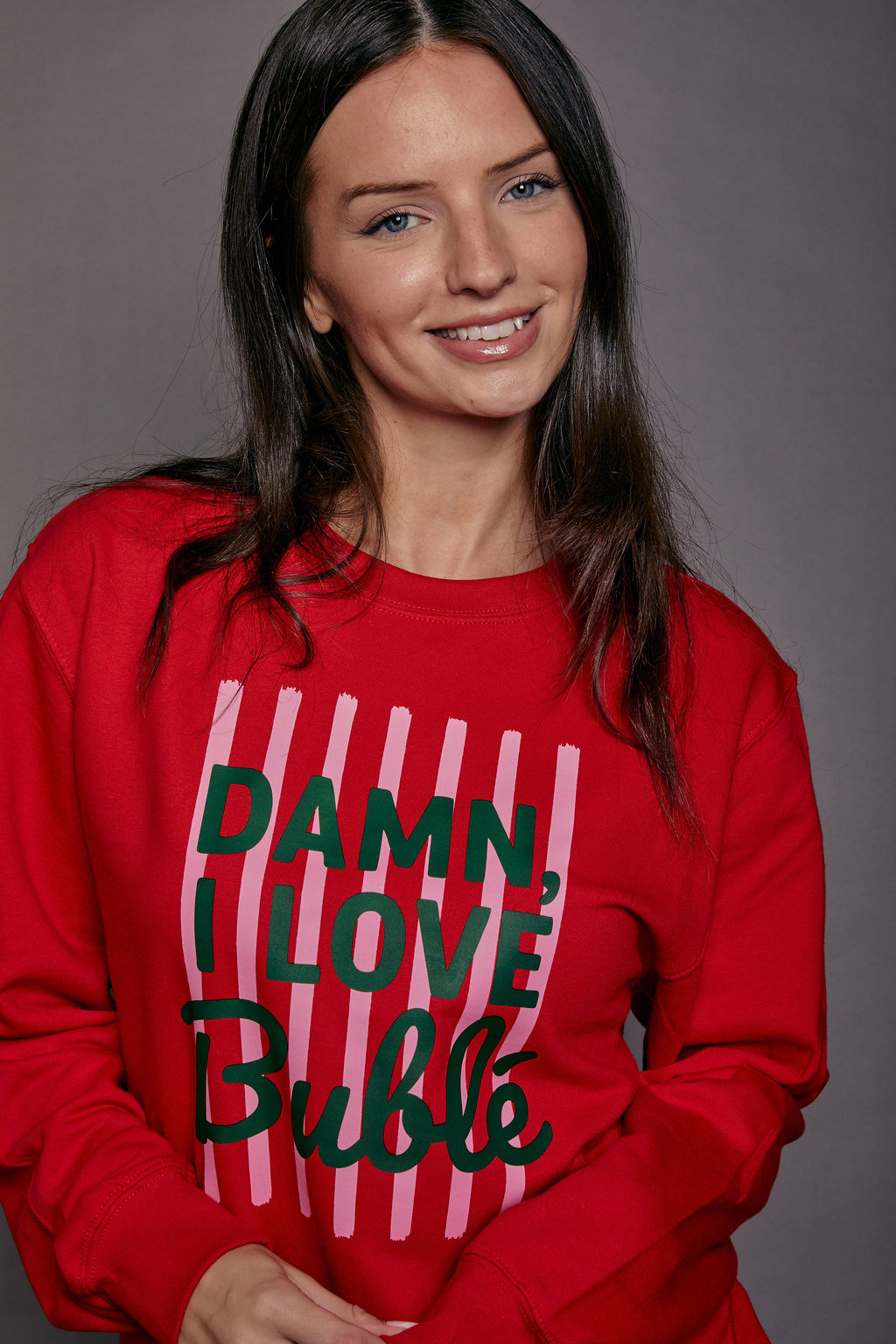 Personalised 'Damn I Love...' Slogan Christmas Jumper