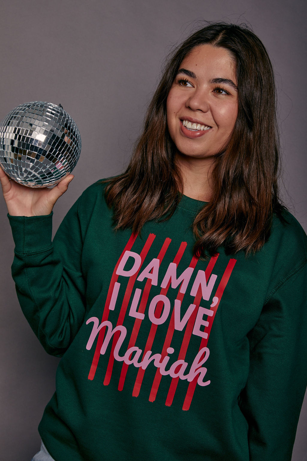 Personalised 'Damn I Love...' Slogan Christmas Jumper