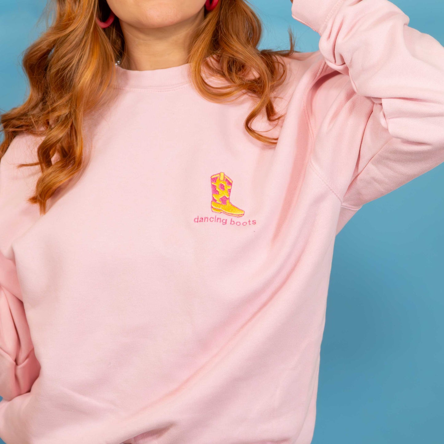 Embroidered Dancing Boots Cowboy Sweatshirt