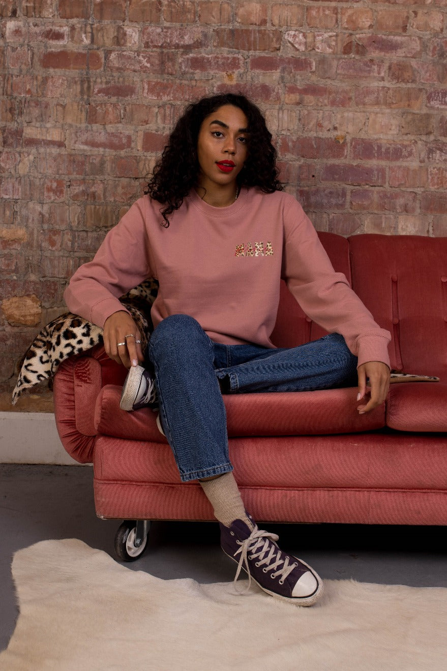Personalised Mama Breast Pocket Sweatshirt