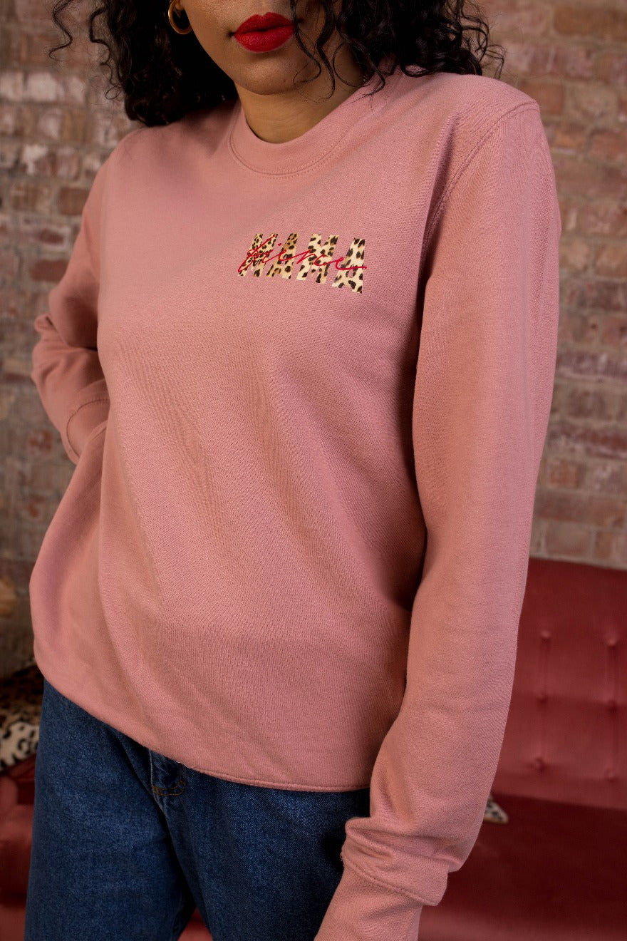 Personalised Mama Breast Pocket Sweatshirt