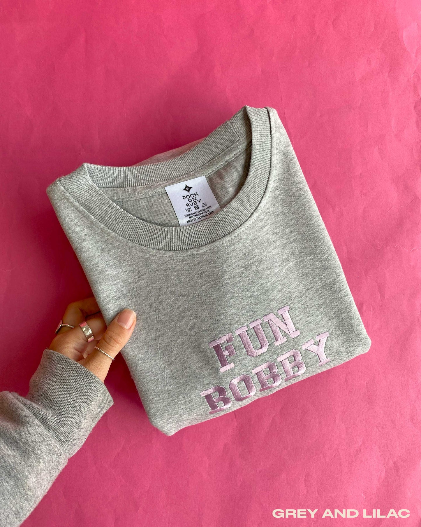 Personalised Embroidered Slogan Sweatshirt