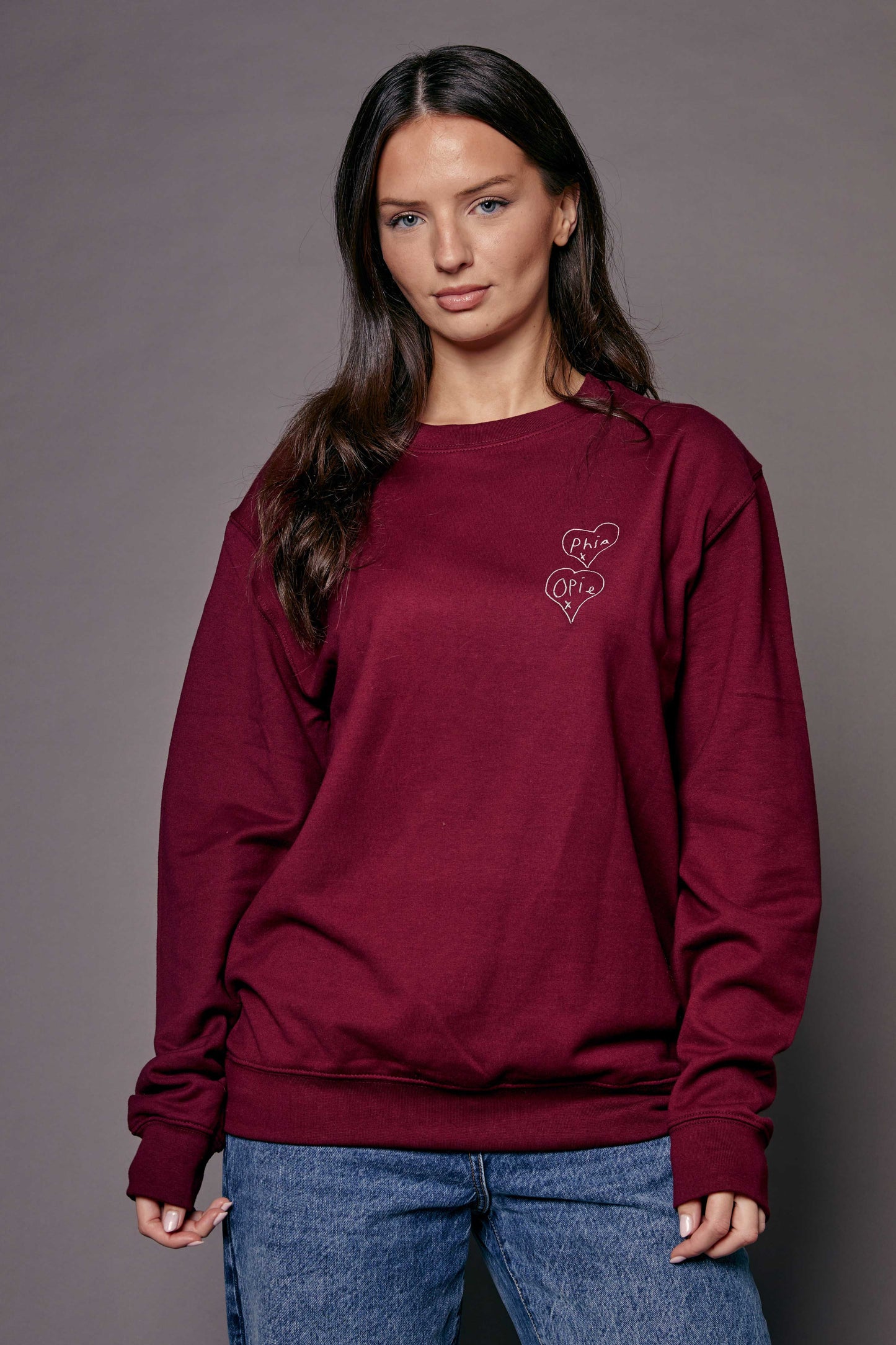 Personalised Handwriting Sweatshirt Breast Pocket