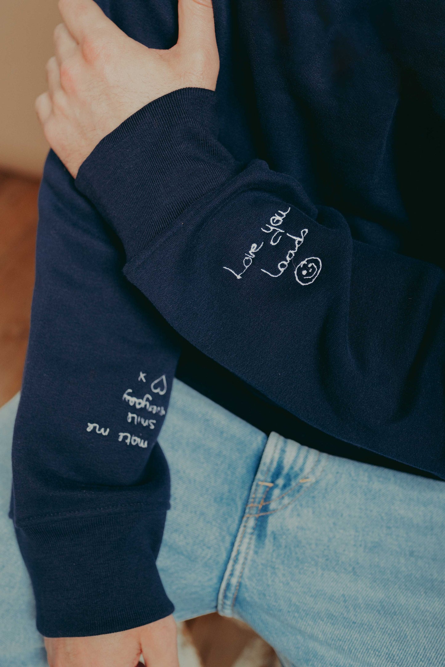Personalised Handwriting Cuff Sweatshirt
