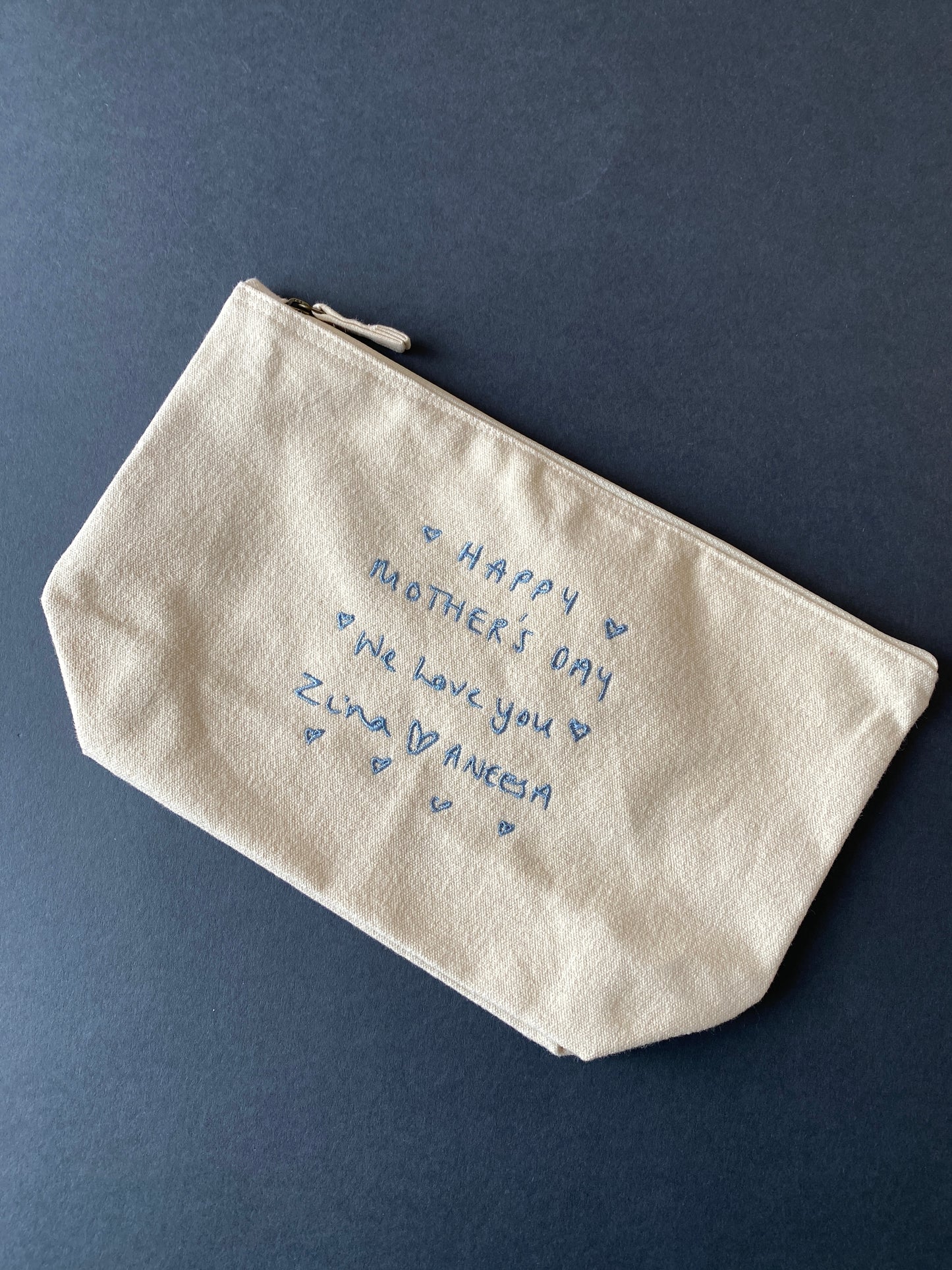 Personalised Handwriting Makeup Bag