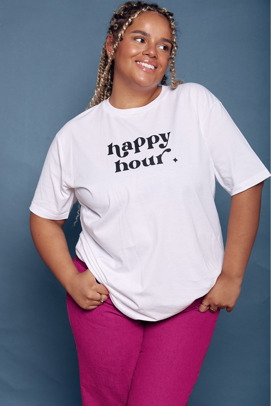 Happy Hour Slogan T-Shirt