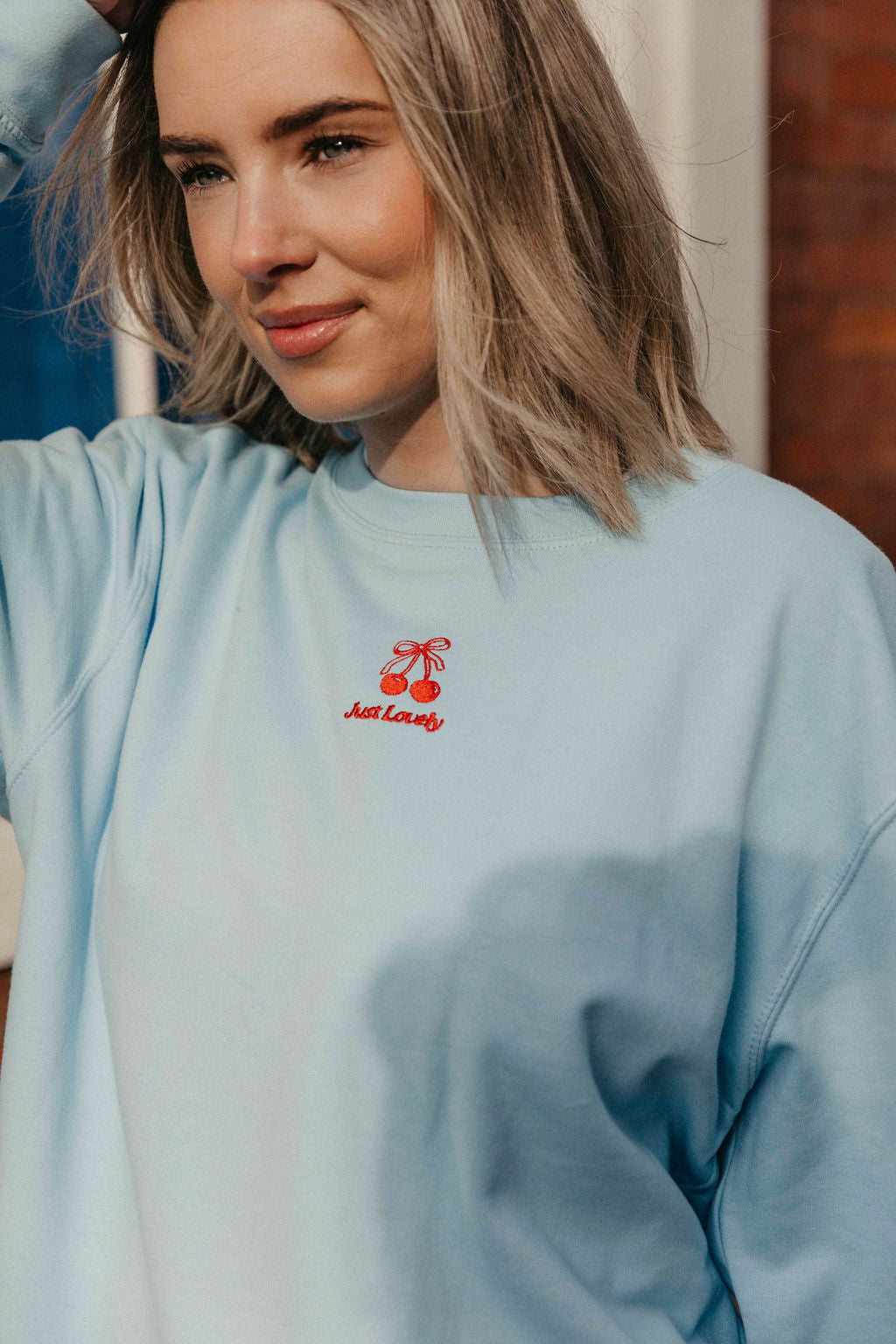 Personalised Just Lovely Cherry Sweatshirt
