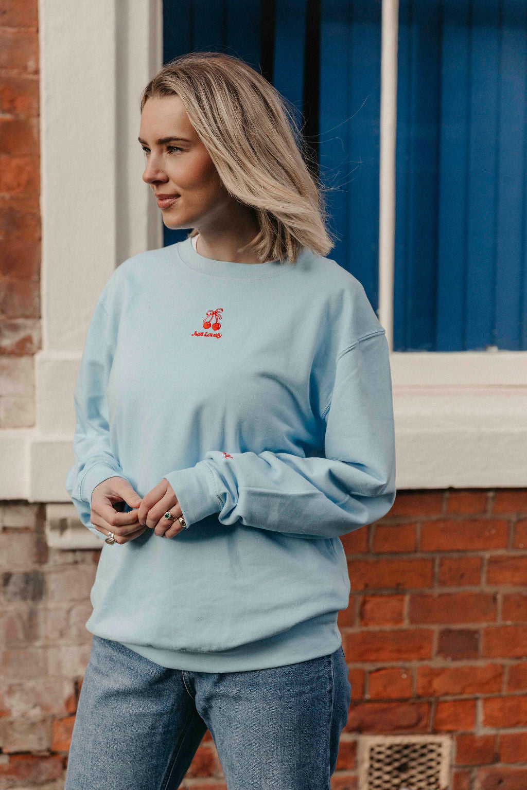 Personalised Just Lovely Cherry Sweatshirt