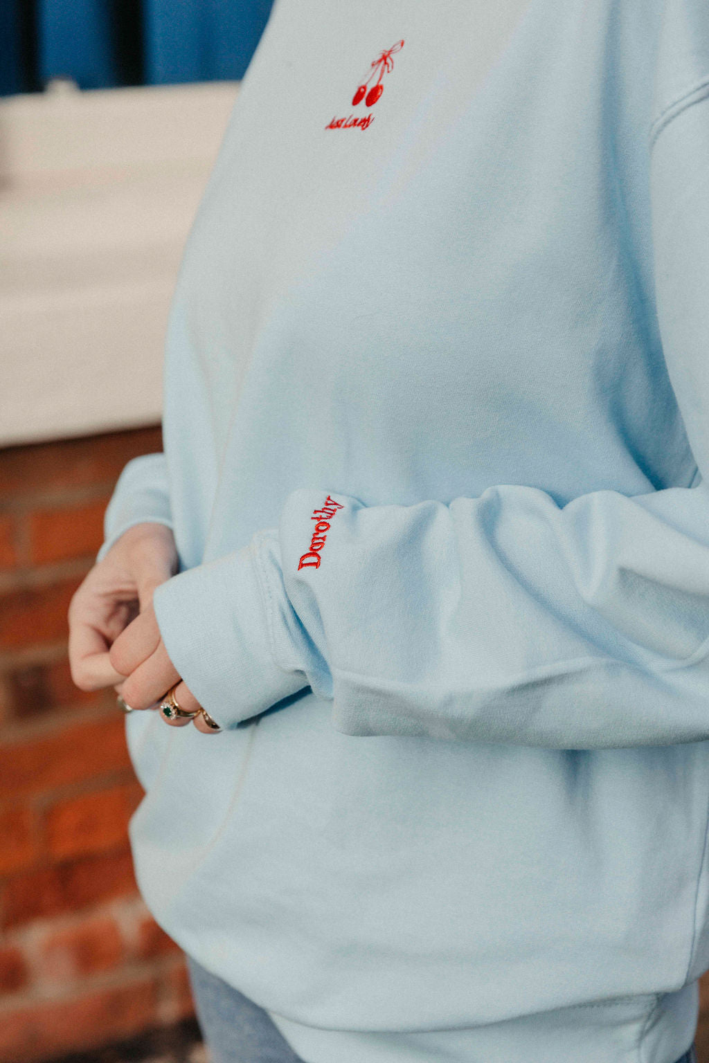 Personalised Just Lovely Cherry Sweatshirt