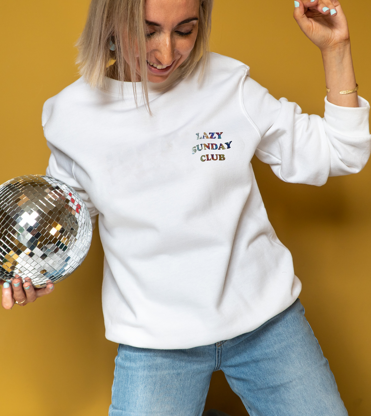 Lazy Sunday Club Slogan Sweatshirt