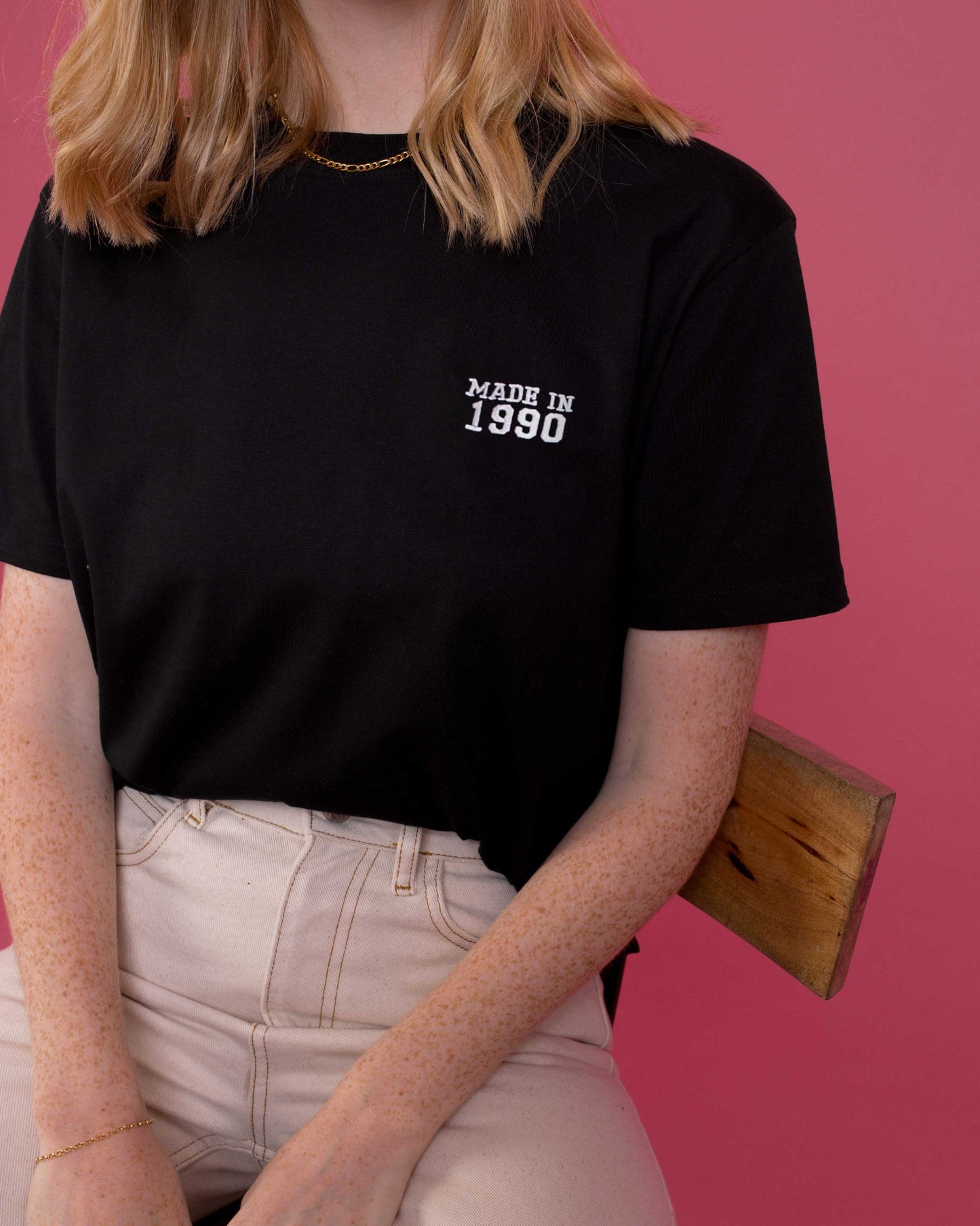 Embroidered Made In Year T-shirt