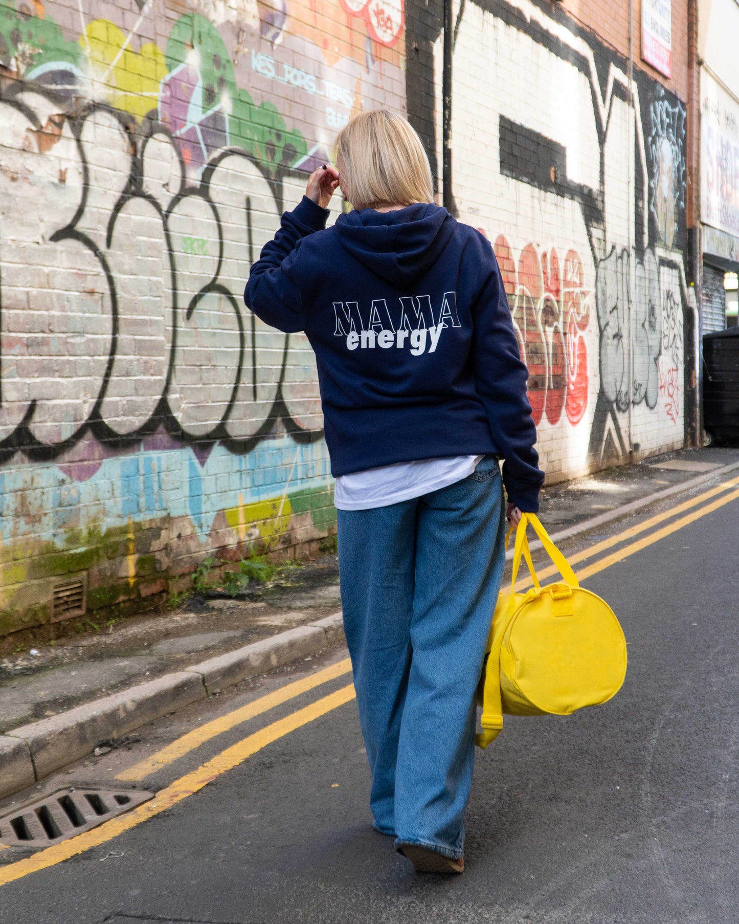 Mama Energy Slogan Hoodie