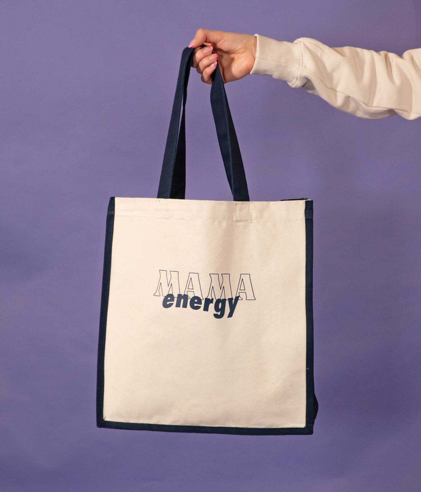 Mama Energy Slogan Tote Bag