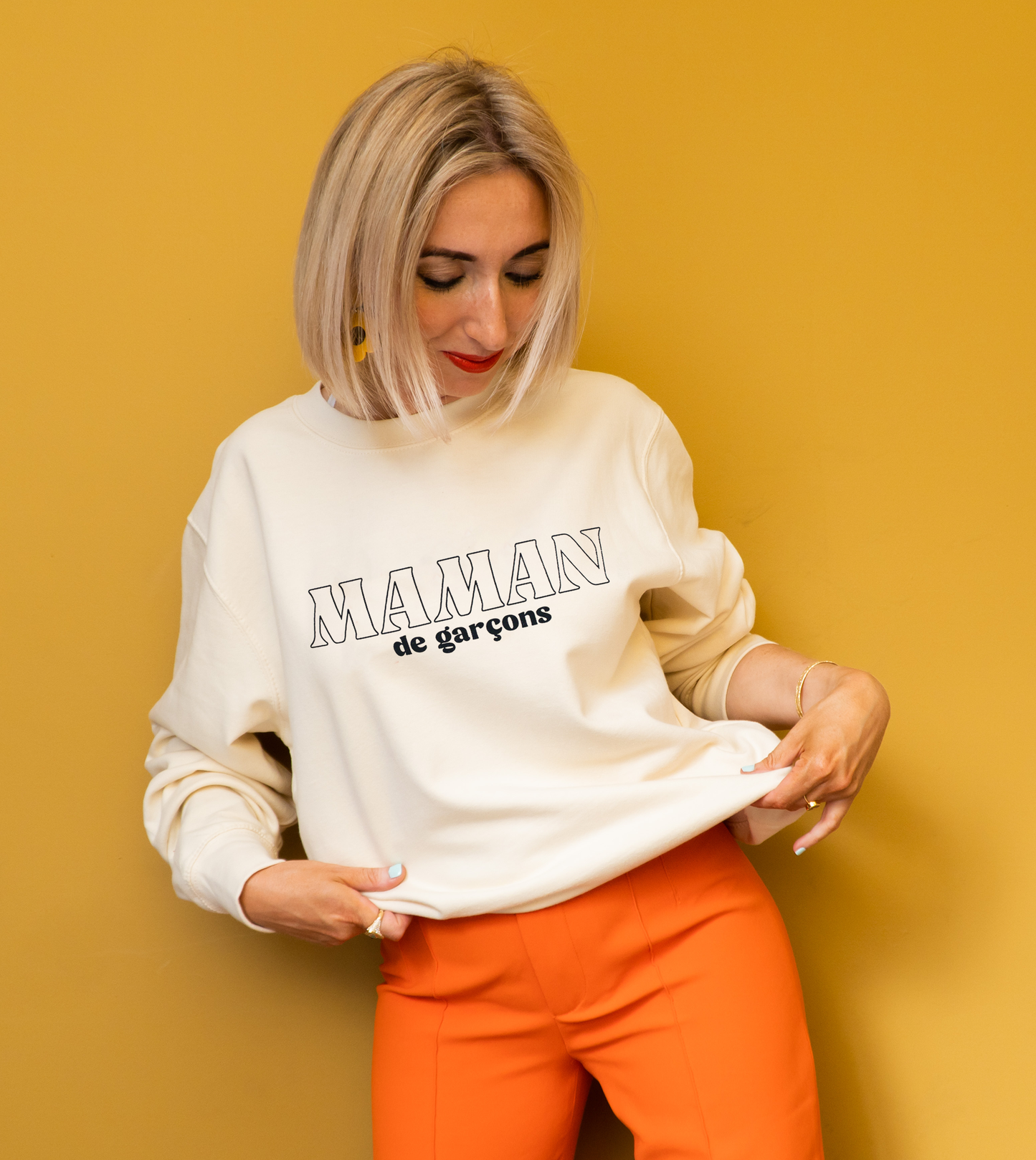 Maman De Garçons Slogan Sweatshirt