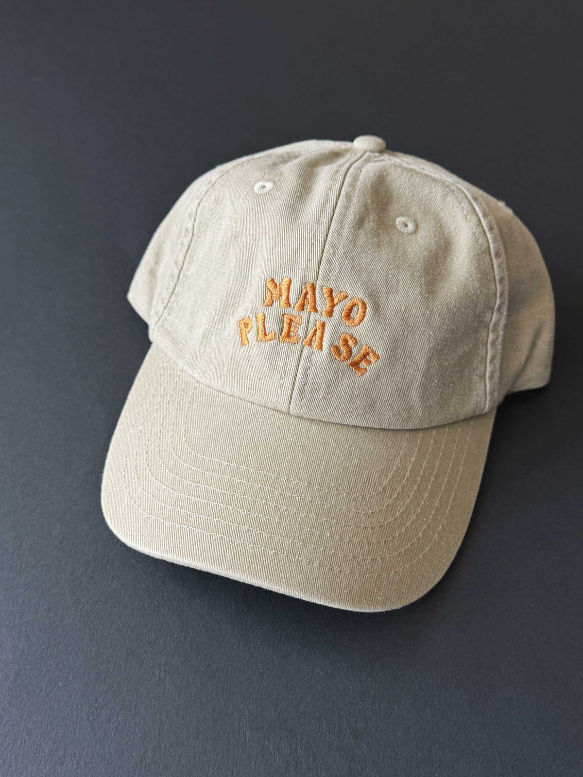 Embroidered Slogan 'Mayo Please' Cap by Rock On Ruby
