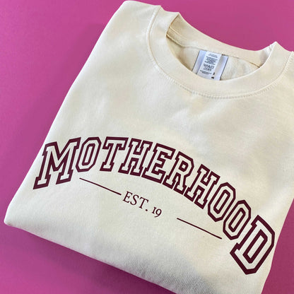 Personalised Motherhood Est Year Sweatshirt