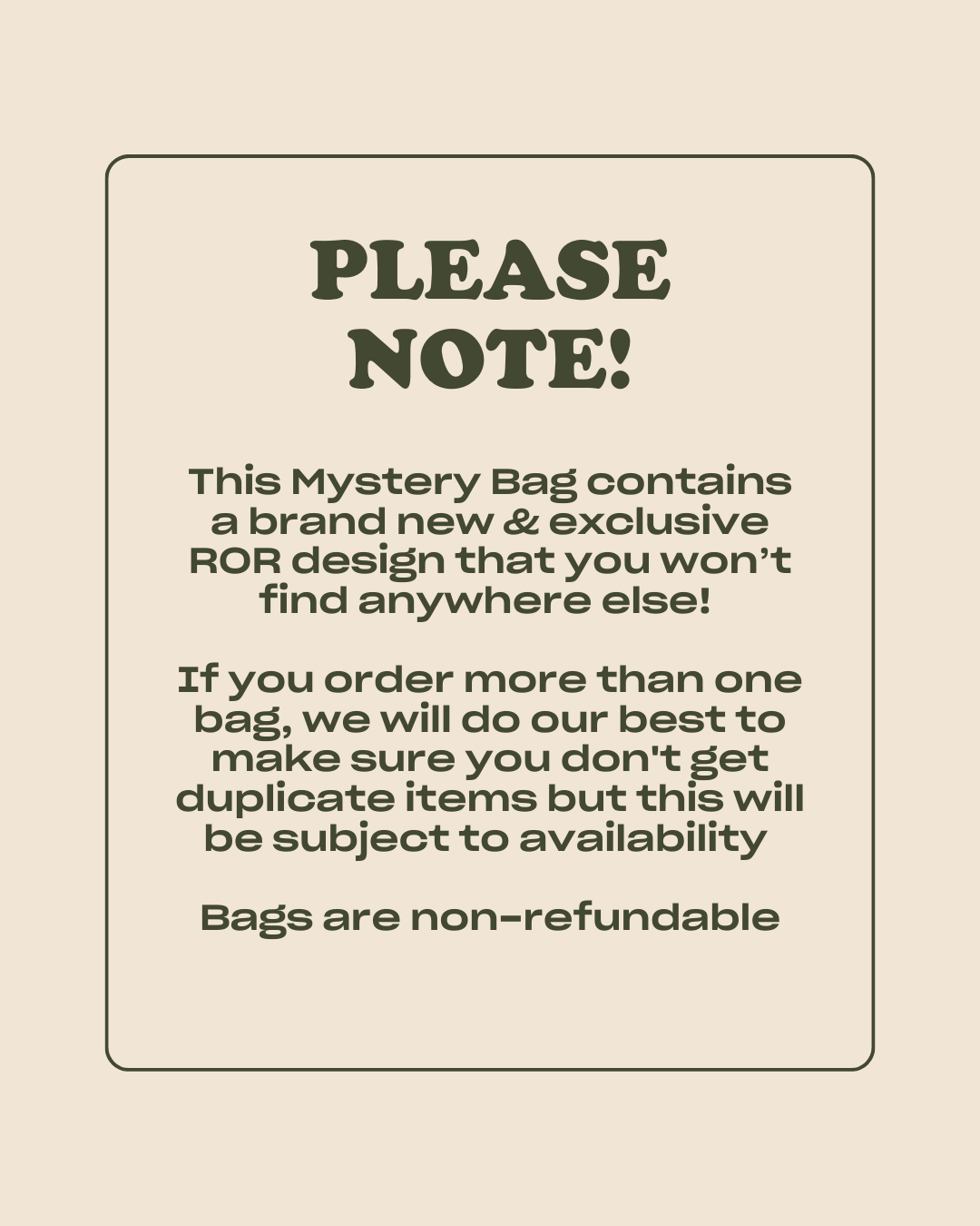 September Mystery Bag