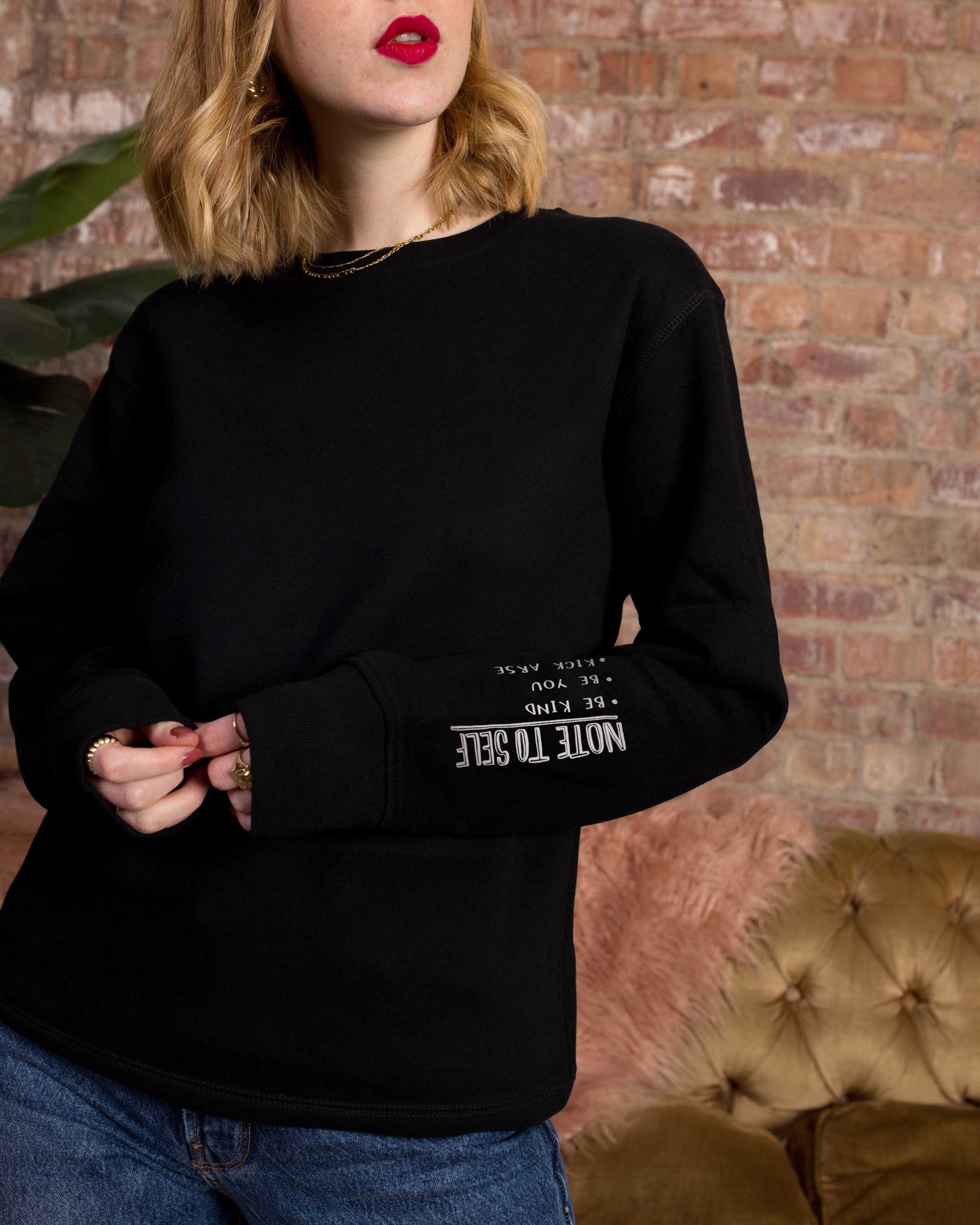 Note To Self Sleeve Sweatshirt