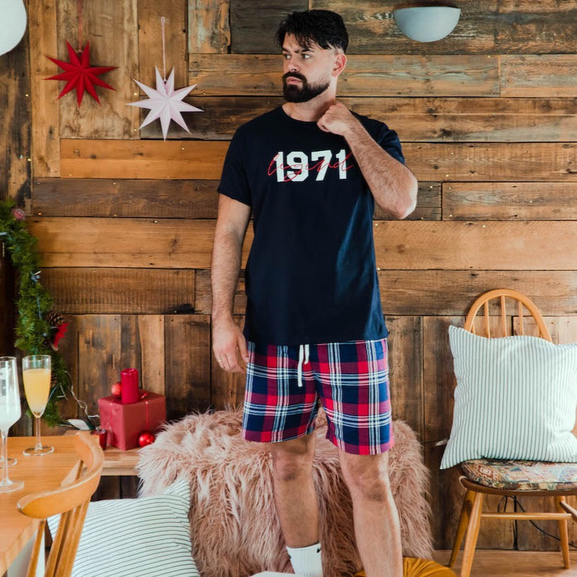 Personalised Legend Year Pyjama Set from Rock On Ruby in navy and red