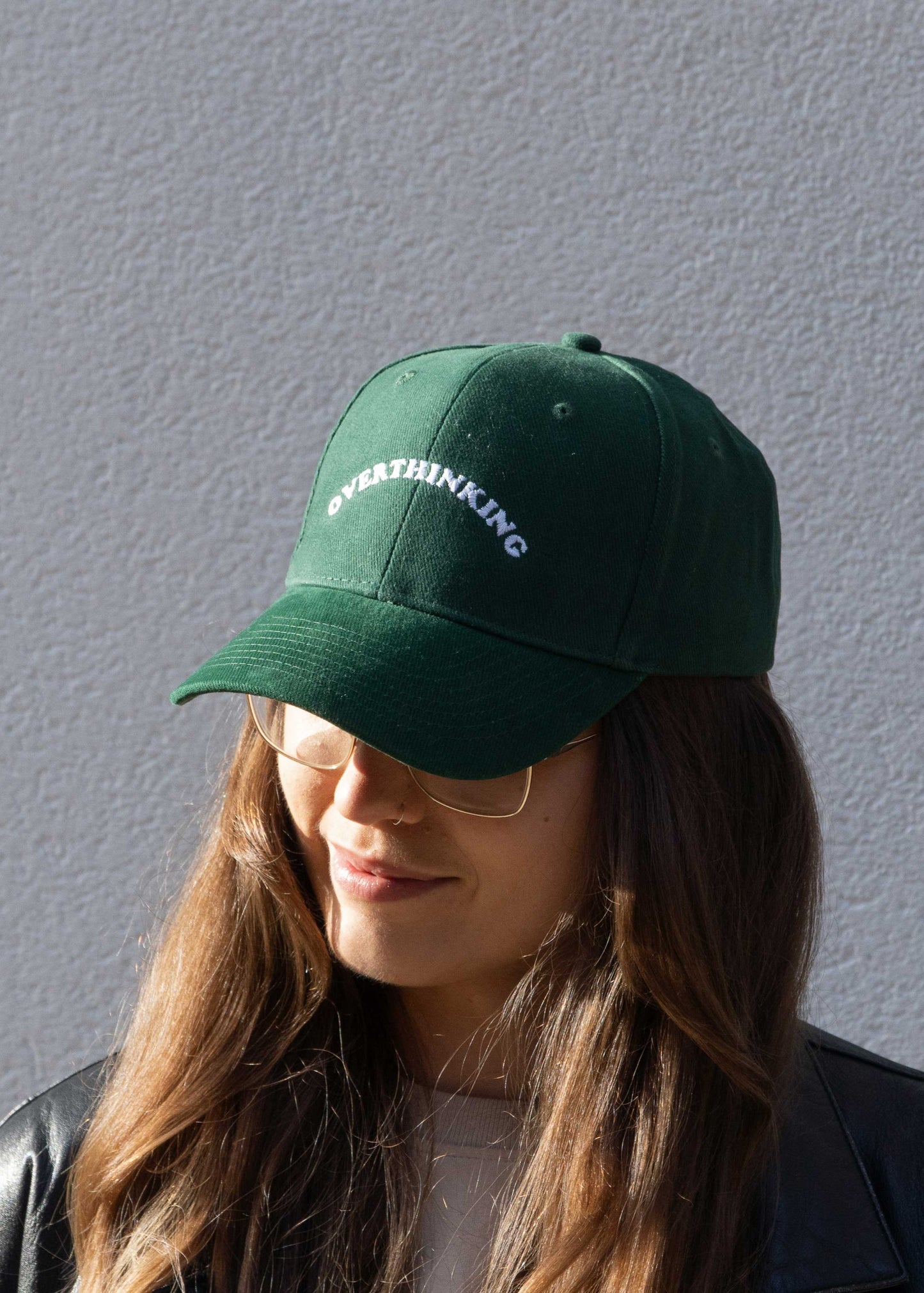 Embroidered Overthinking Slogan Cap