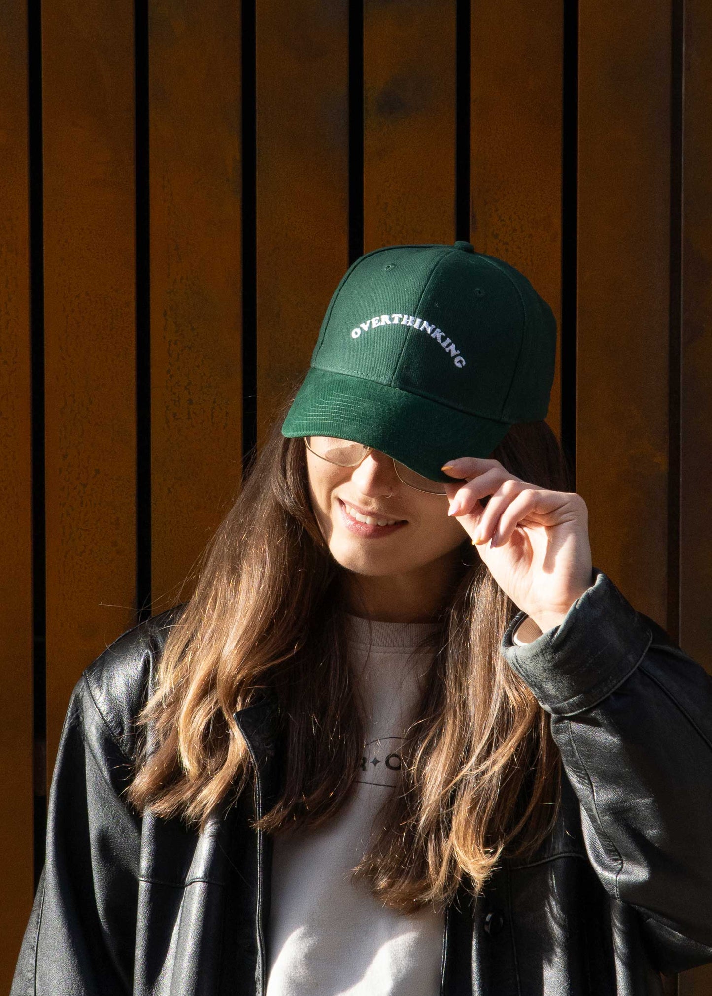 Embroidered Overthinking Slogan Cap