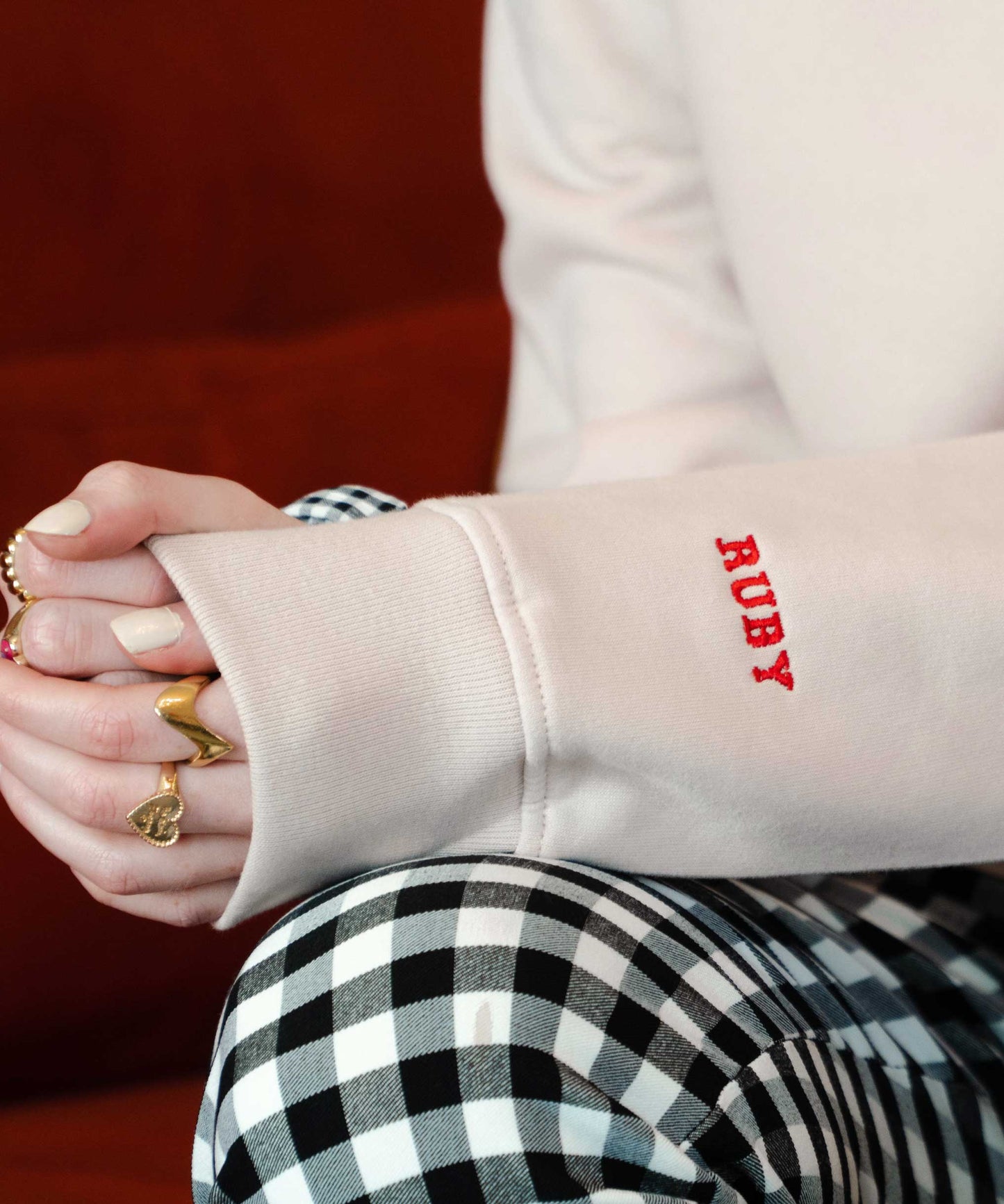 Embroidered Custom Word Sweatshirt