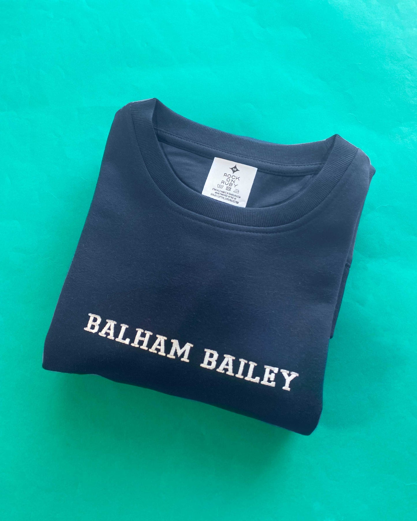 Personalised Embroidered Slogan Sweatshirt