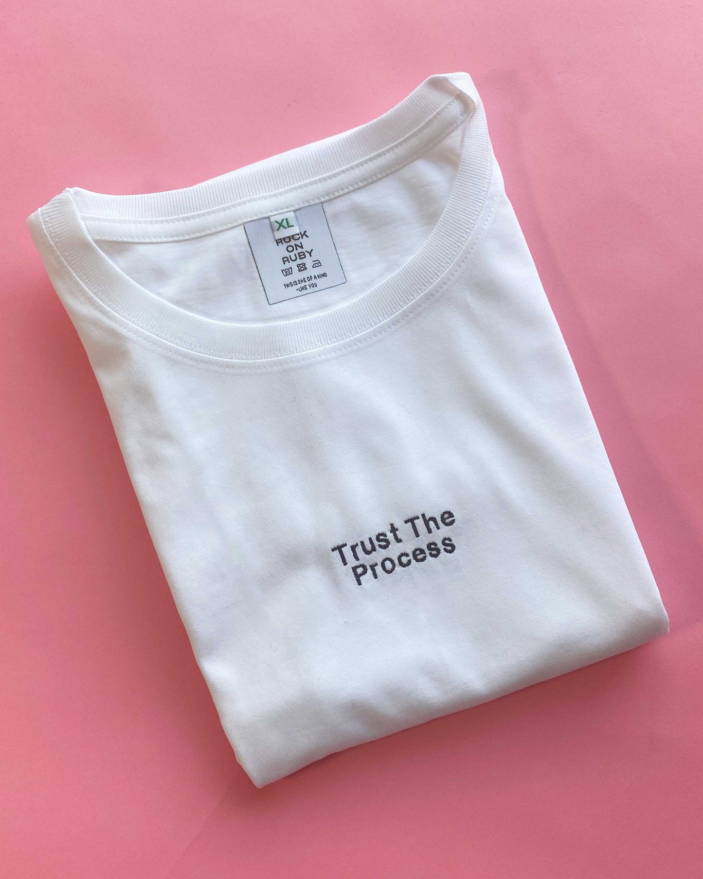 Embroidered Custom Slogan T-Shirt