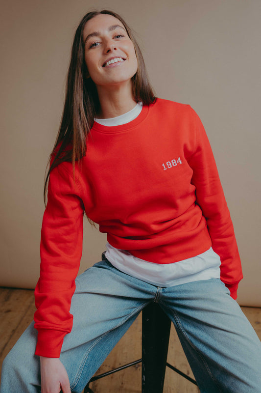 Embroidered Personalised Year Sweatshirt