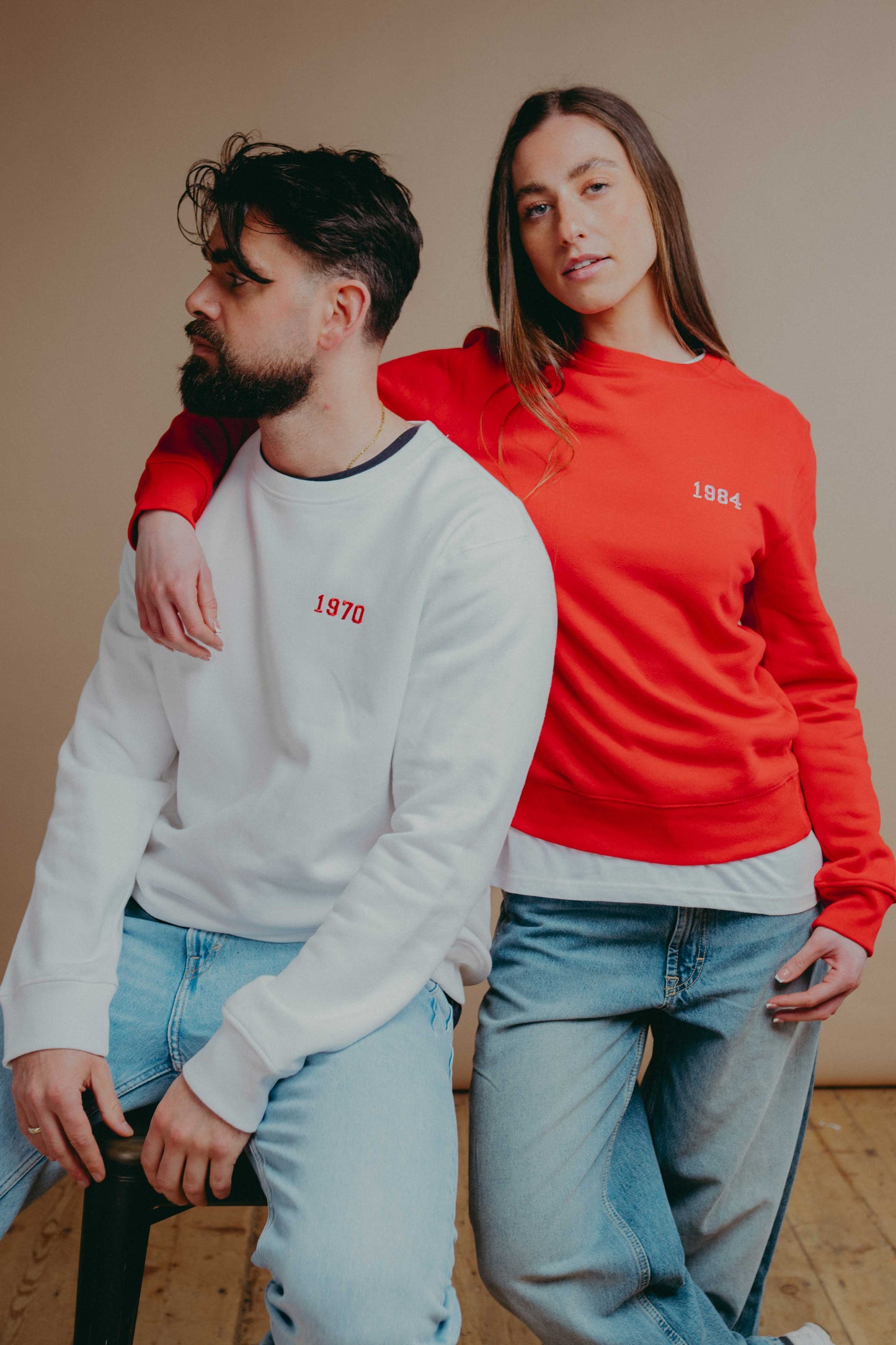 Embroidered Personalised Year Sweatshirt