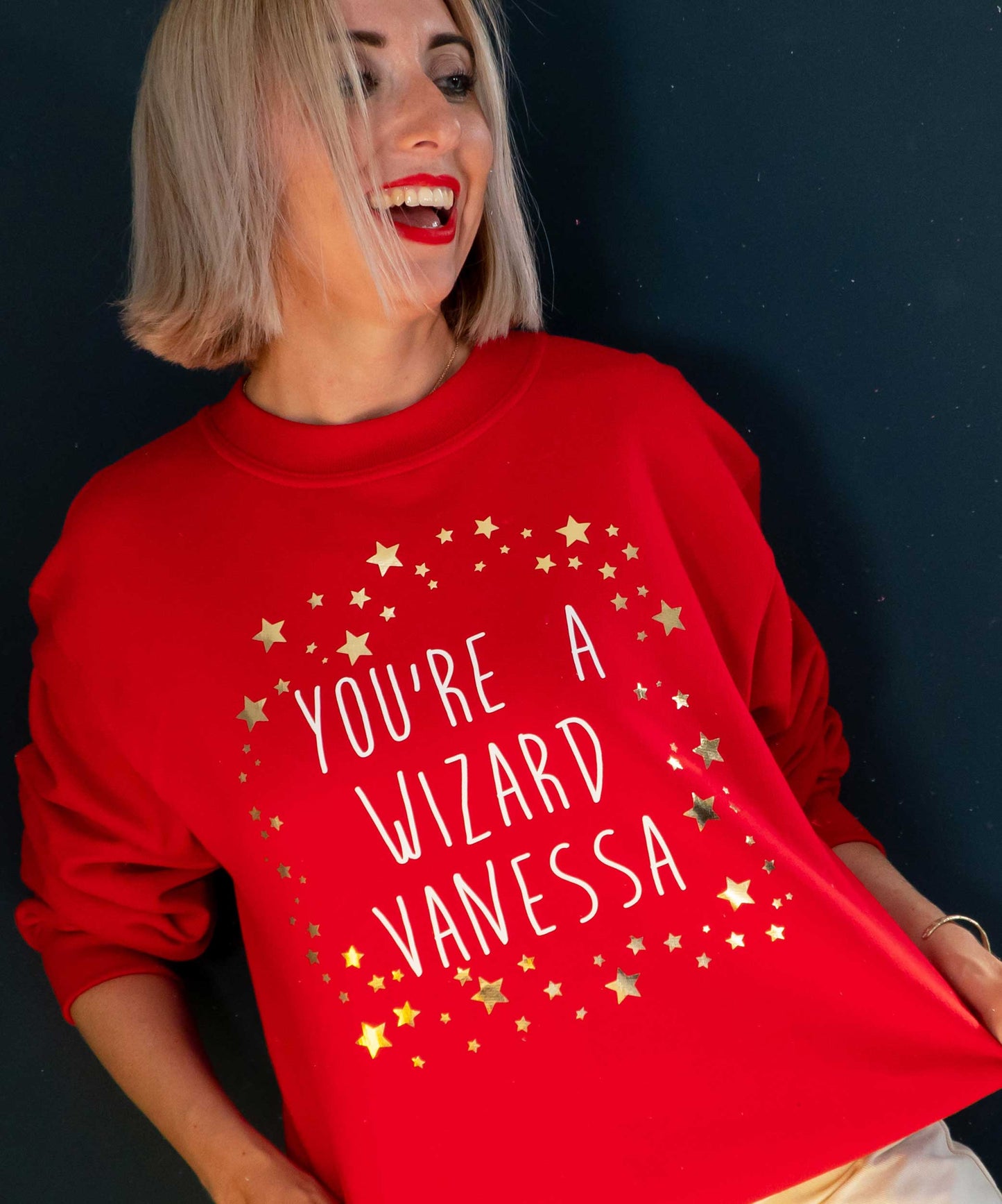 Personalised 'You're A Wizard' Christmas Jumper