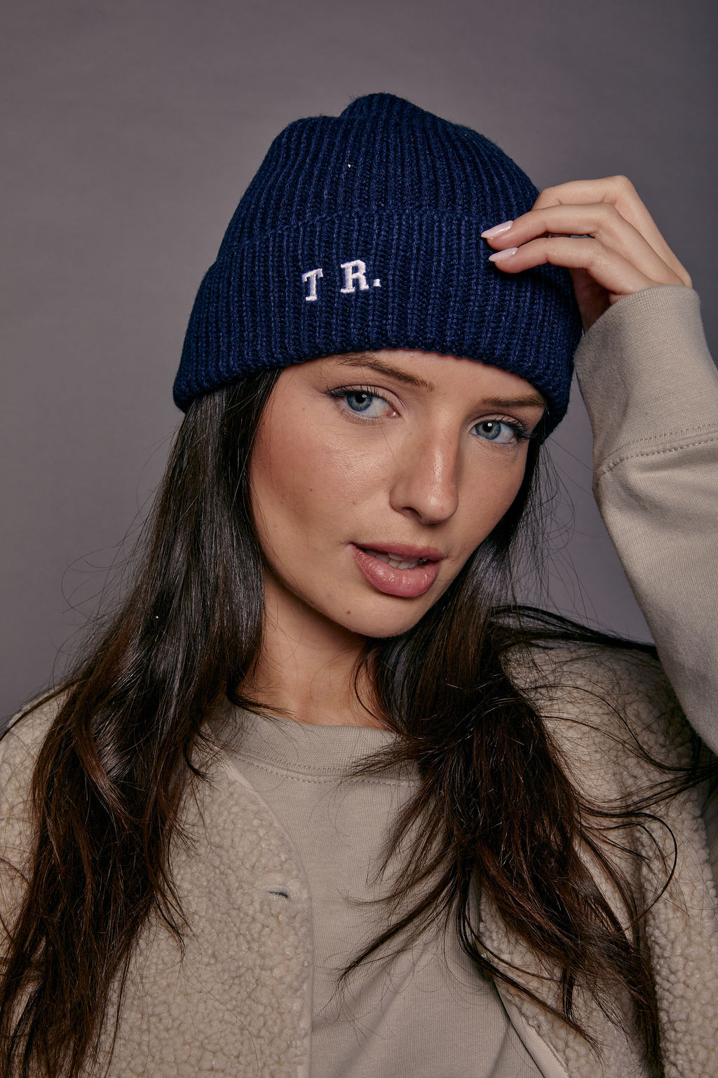 Embroidered Initials Beanie Hat