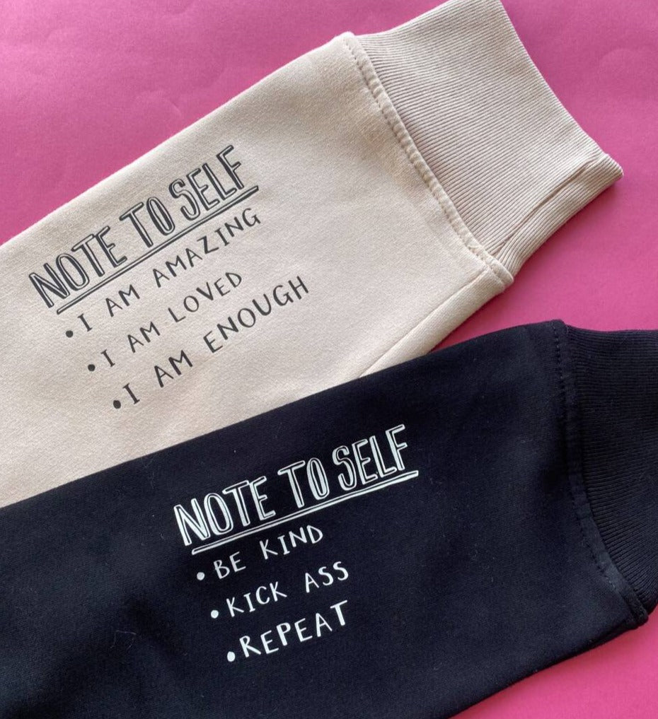 Note To Self Sleeve Sweatshirt