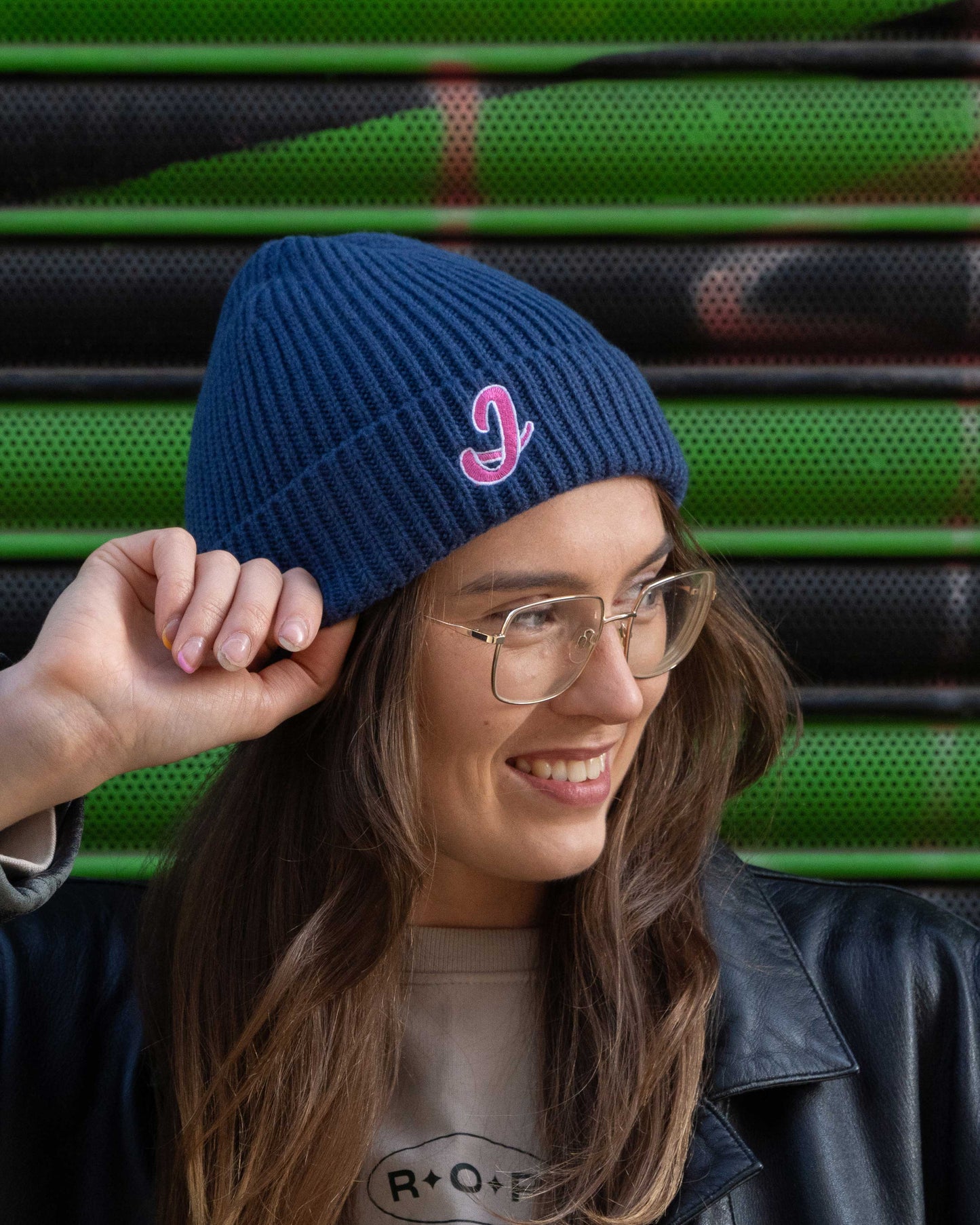 Personalised Dolly Initial Embroidered Beanie Hat