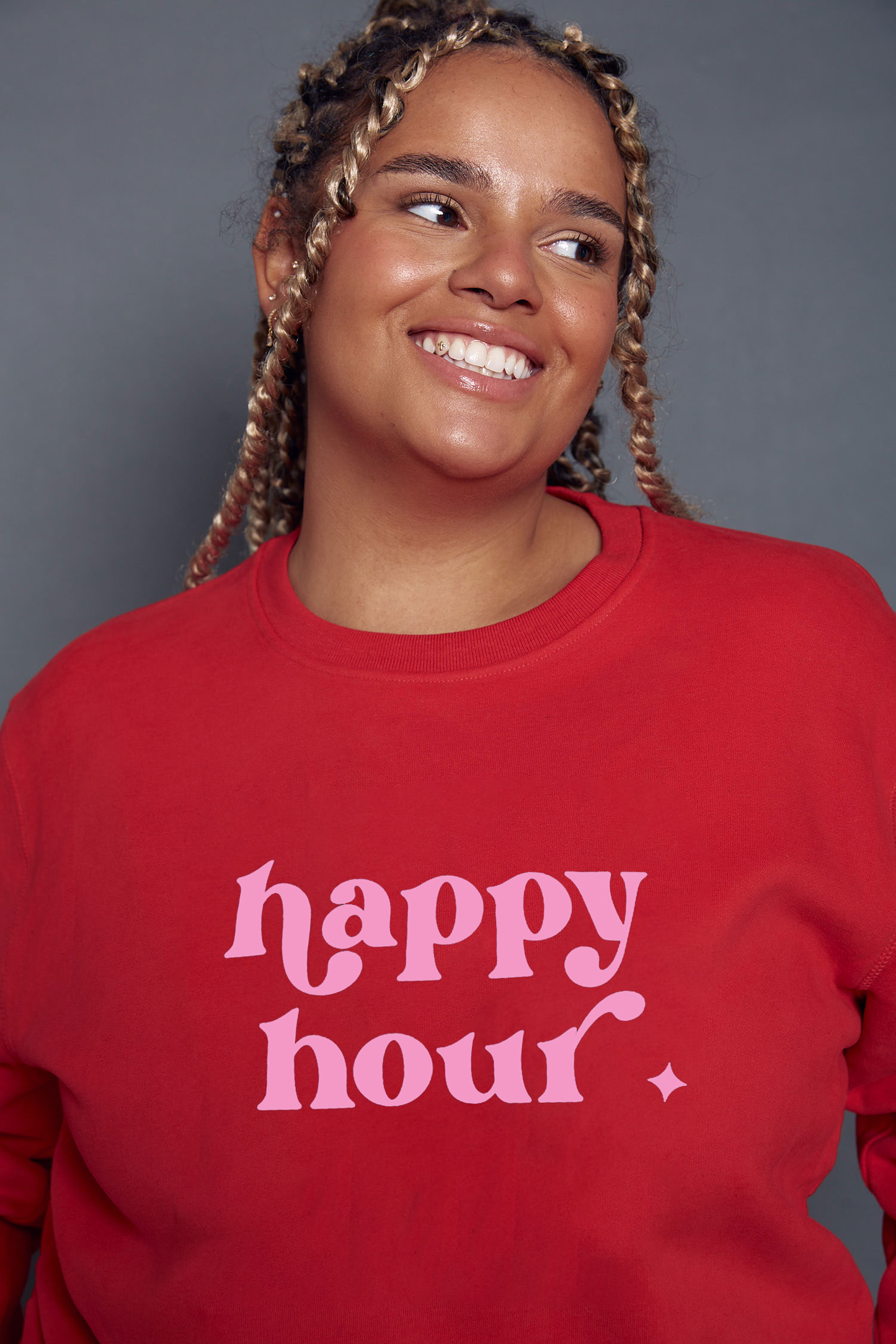 Happy Hour Slogan Sweatshirt
