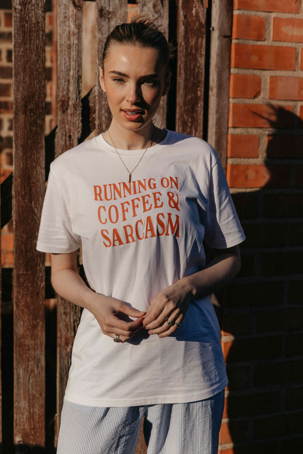 Running on Coffee and Sarcasm T-Shirt