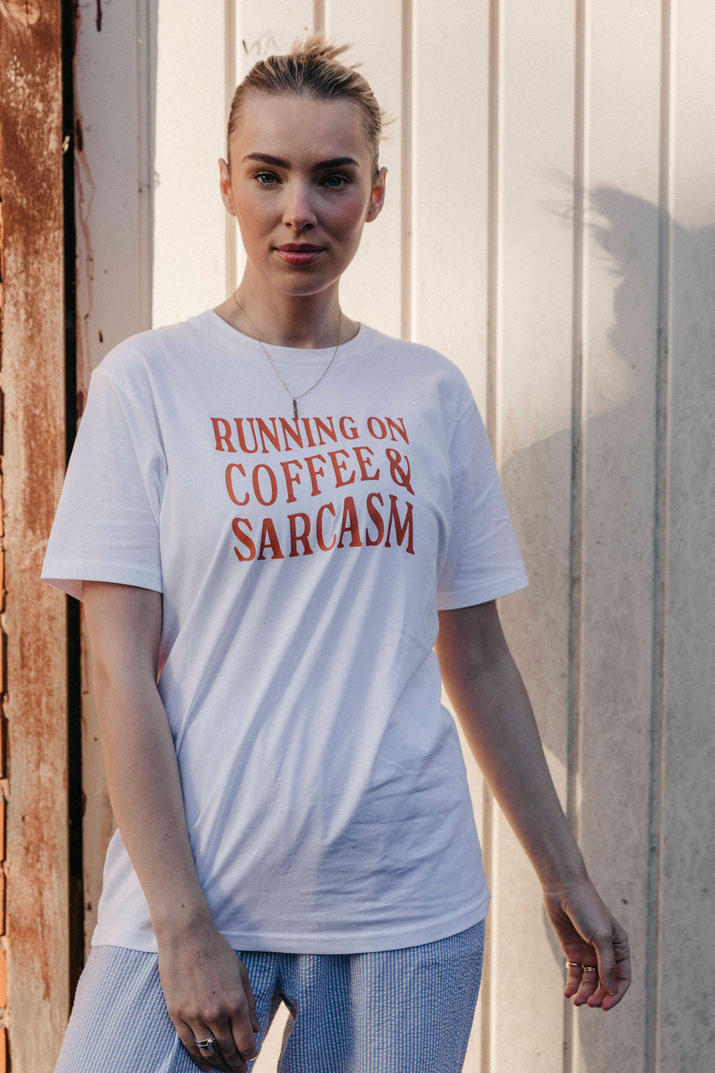 Running on Coffee and Sarcasm T-Shirt