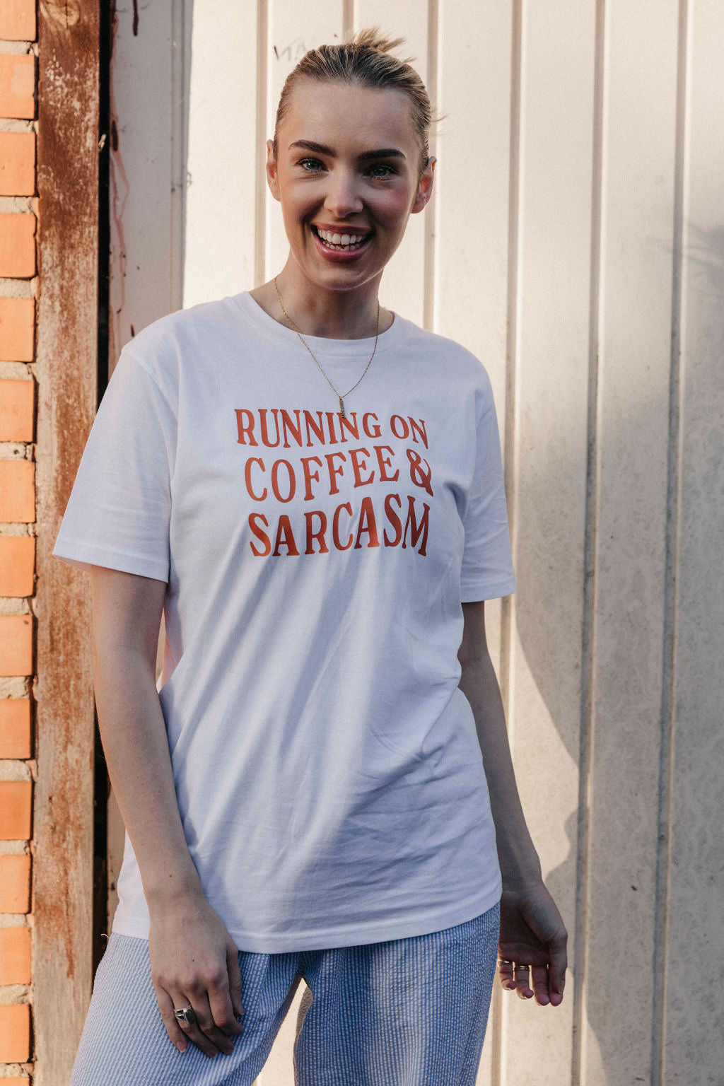 Running on Coffee and Sarcasm T-Shirt