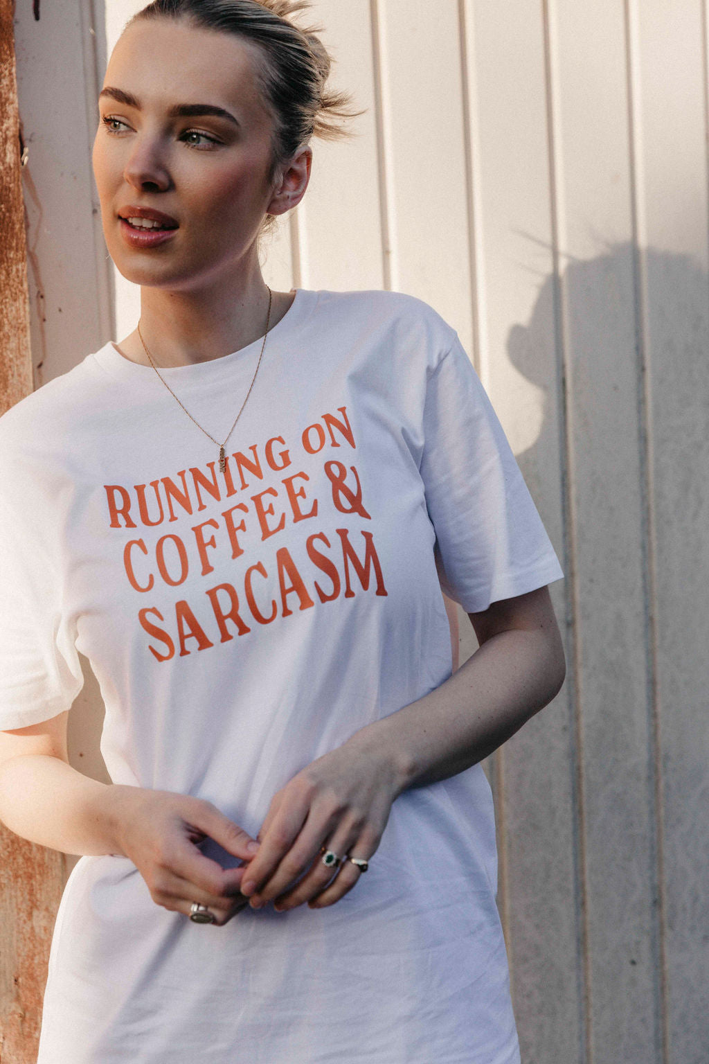 Running on Coffee and Sarcasm T-Shirt