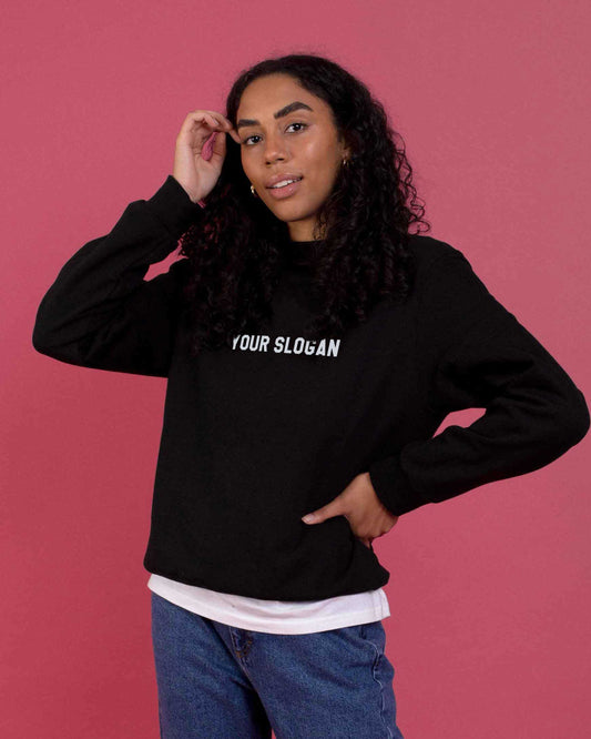 Premium Organic Black Personalised Sweatshirt