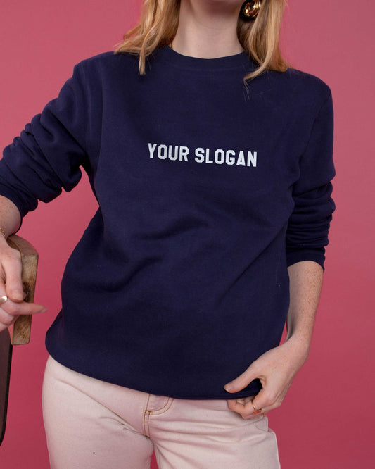 Premium Organic Navy Personalised Sweatshirt