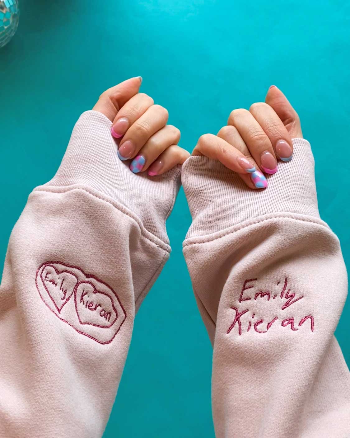 Personalised Handwriting Cuff Sweatshirt