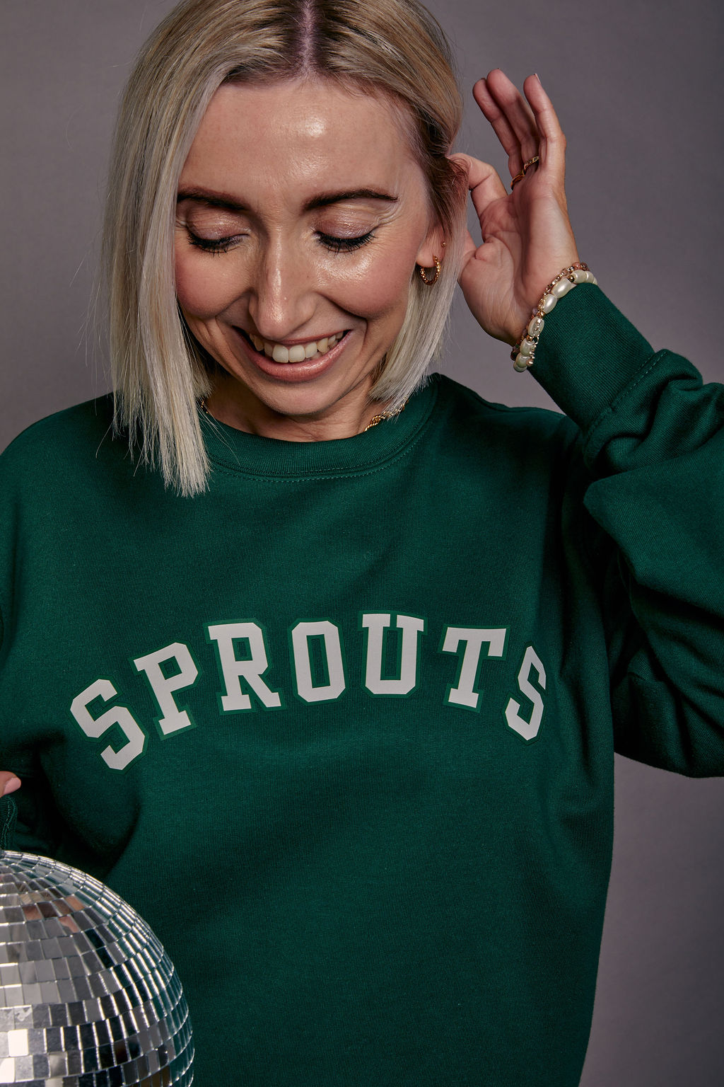 Sprouts Varsity Slogan Christmas Jumper